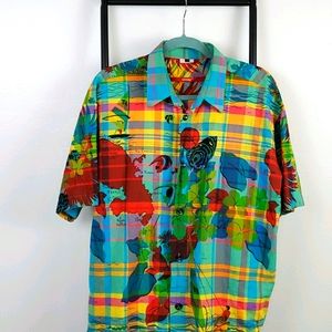 Vintage Signum Hawaii shirt buttons up short sleeve men size L